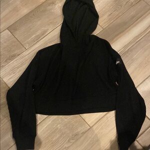 Black Cropped Alo Yoga Hoodie